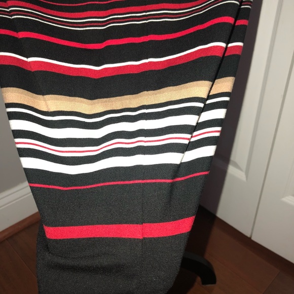 Sold - WHBM Pencil dress in black with stripes - Picture 6 of 8